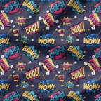 Supercats Wow Navy Fabric