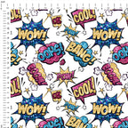 Supercats Wow White Fabric
