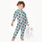 Superhero Animals Blue Fabric