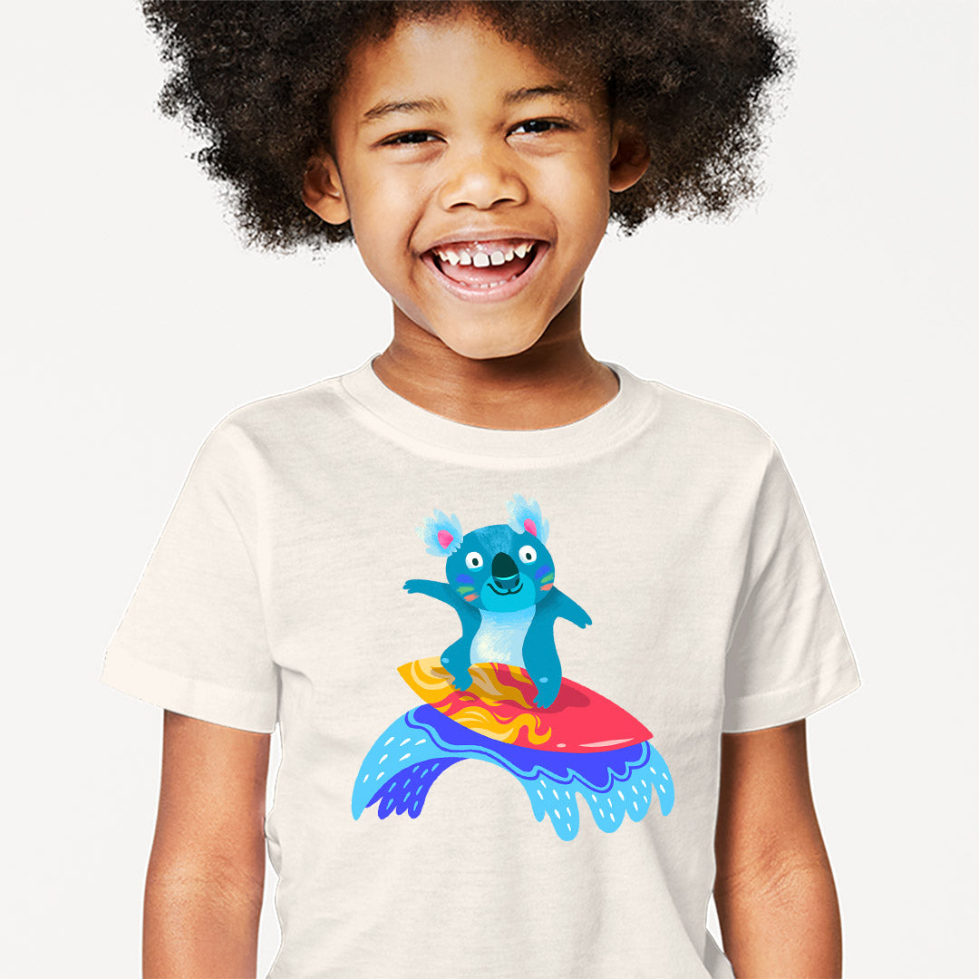 Surfing Koala 1 Iron on Fabric Heat Transfer DTF-229