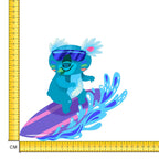 Surfing Koala 2 Iron on Fabric Heat Transfer DTF-230