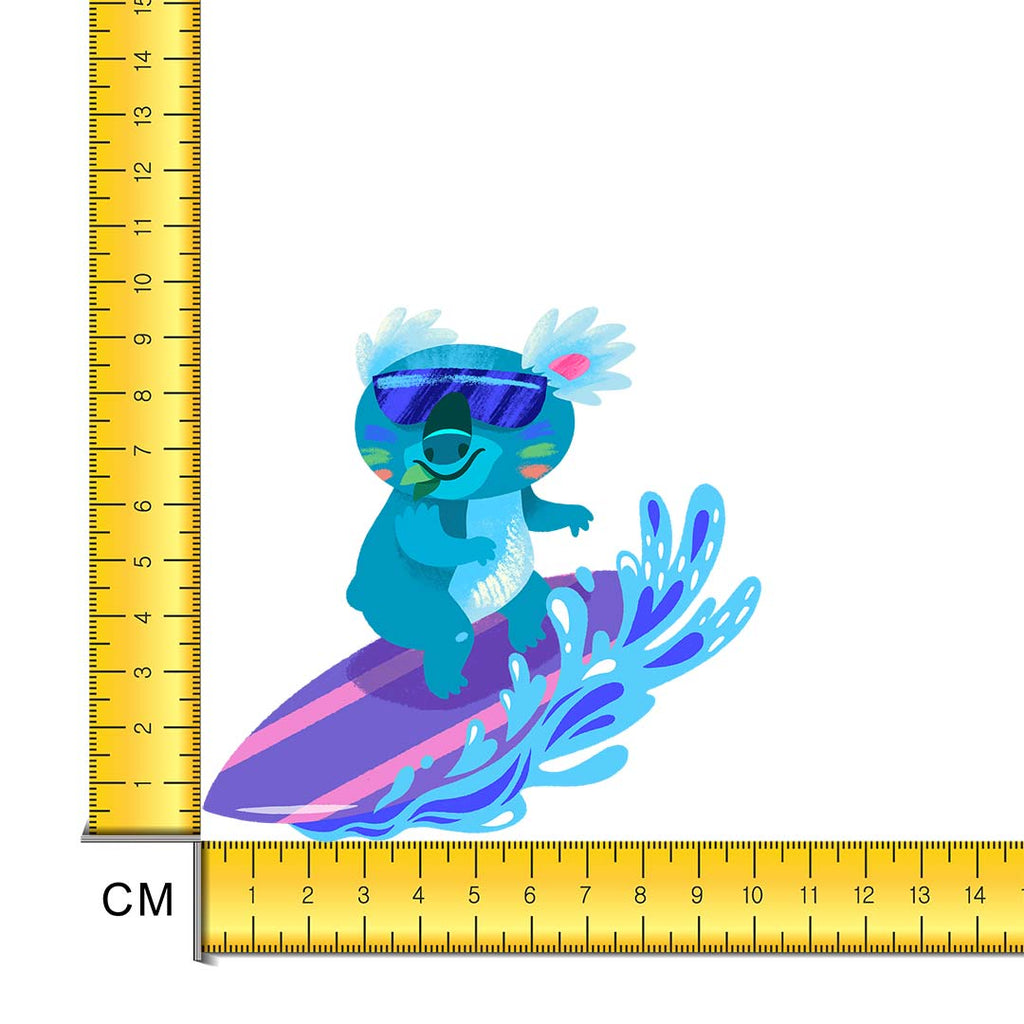 Surfing Koala 2 Iron on Fabric Heat Transfer DTF-230