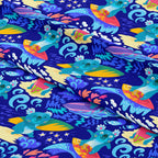 Surfing Koalas Navy Fabric
