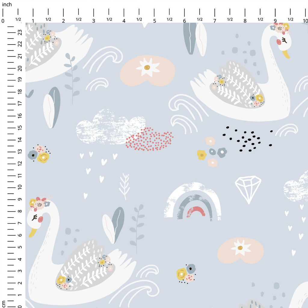 Swans Fabric