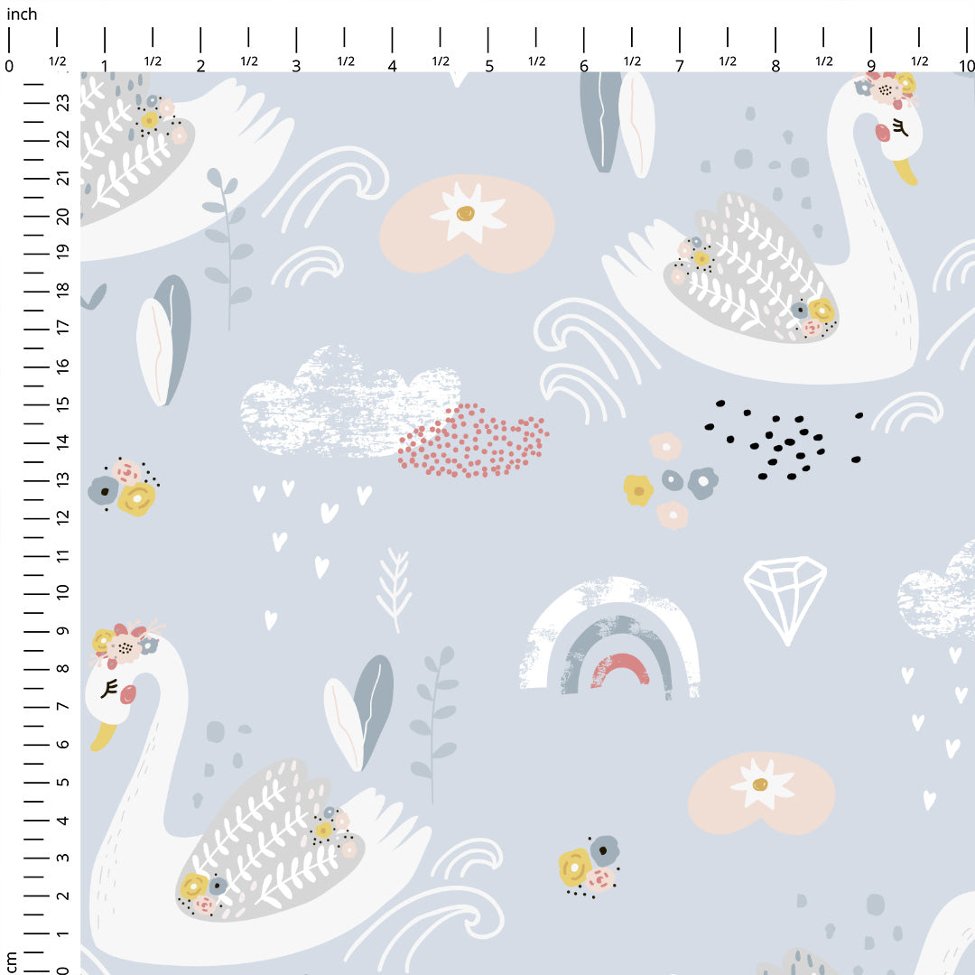 Swans Fabric