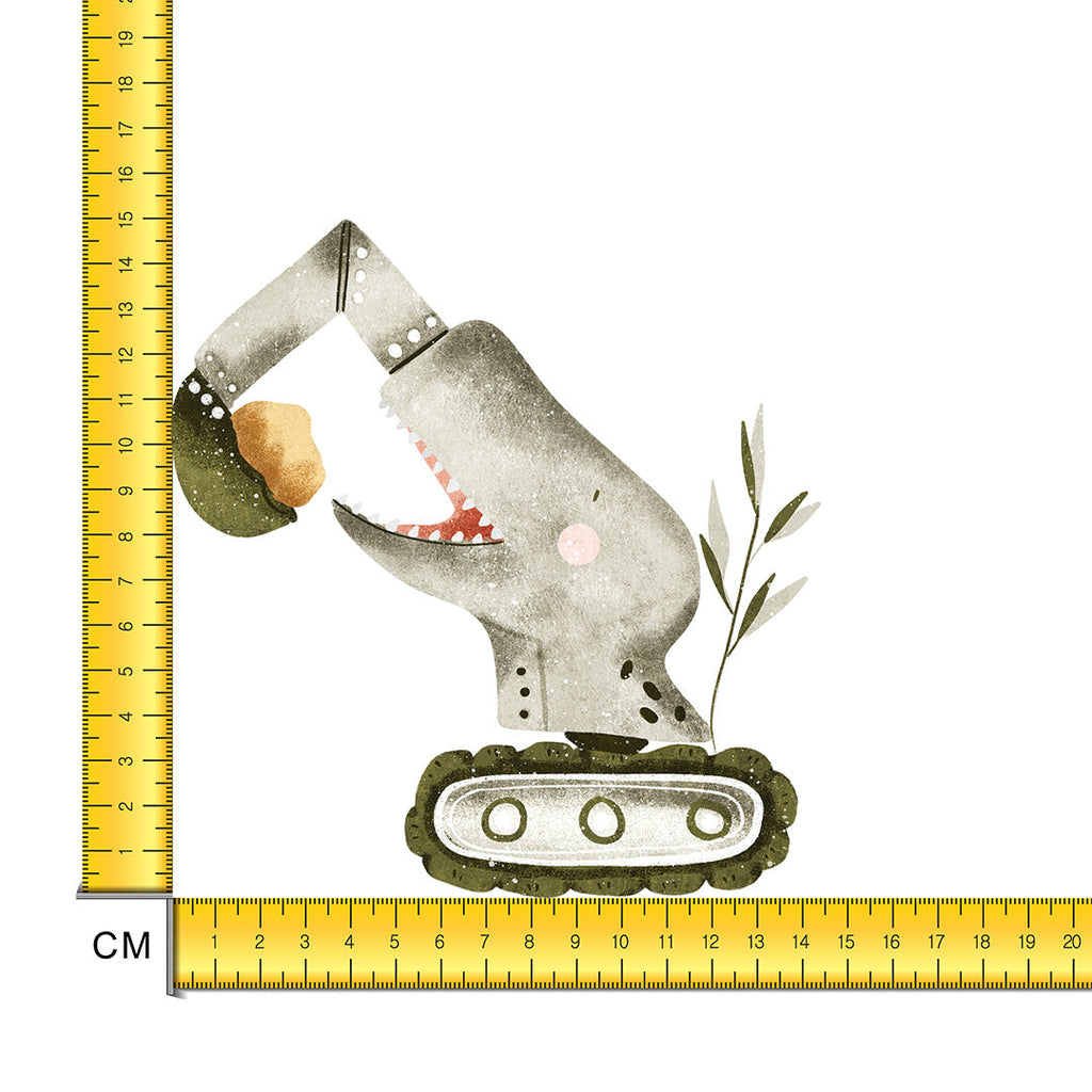 T-Rex Digger Iron on Fabric Heat Transfer DTF-175
