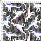 T-Rex Glitch Black Fabric