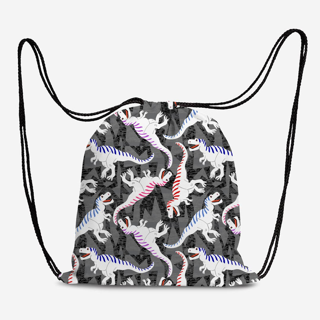 T-Rex Glitch Black Fabric