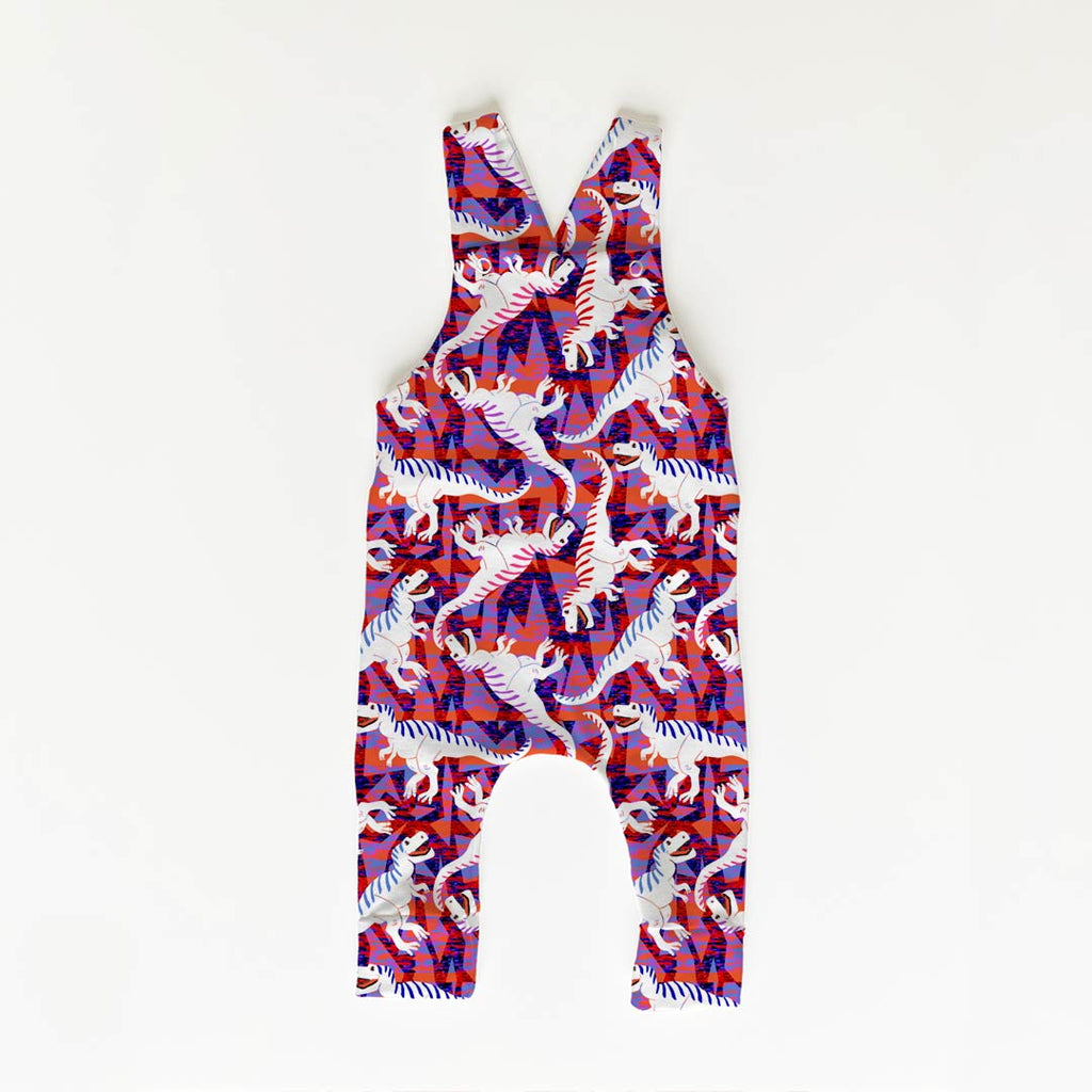 T-Rex Sunset Glitch Fabric