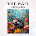 TOTE Woodland Floral Hedgehog TP-1 Fabric Bag Panel