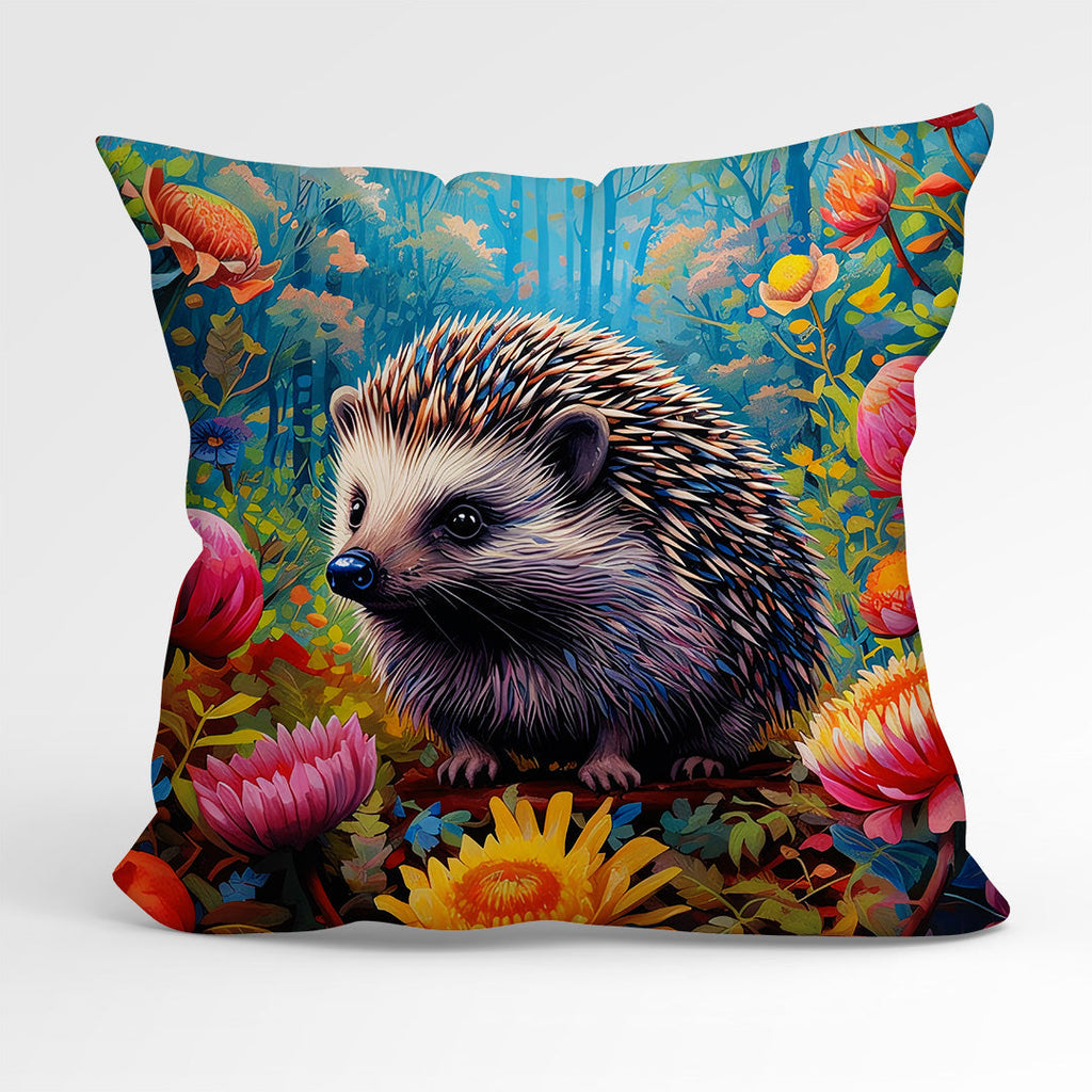 CUSHION Fabric Panel Woodland Floral Hedgehog CP-1