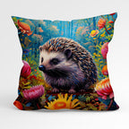 CUSHION Fabric Panel Woodland Floral Hedgehog CP-1