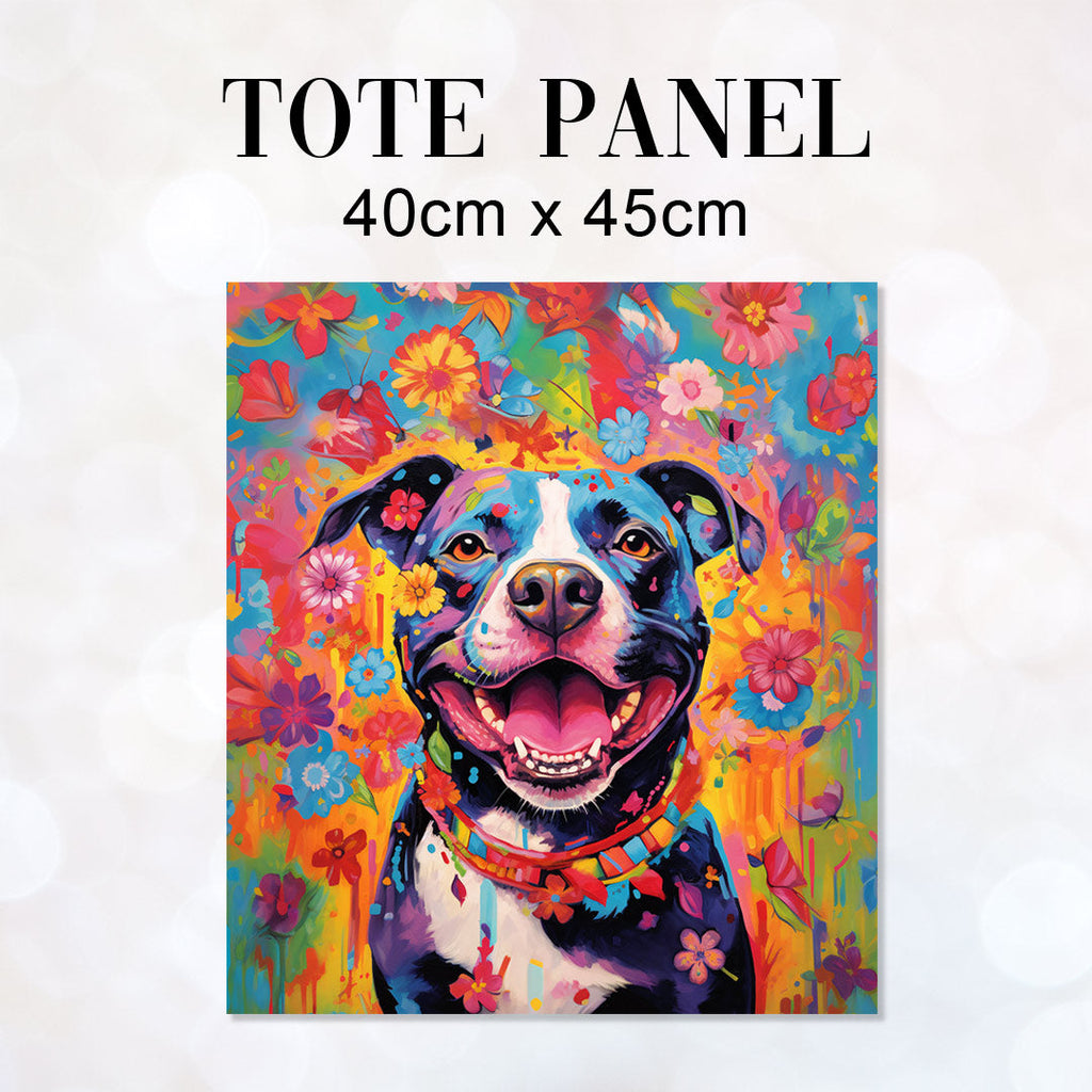 TOTE Rainbow Staffie TP-10 Fabric Bag Panel