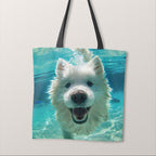 TOTE Panel Swimming Samoyed Dog TP-1022