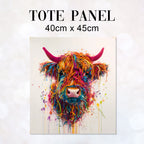 TOTE Panel Wool Art Cow TP-1040