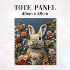 TOTE Panel Floral Bunny TP-1043