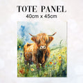 TOTE Panel Meadow Highland Cow TP-1044