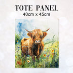TOTE Panel Meadow Highland Cow TP-1044