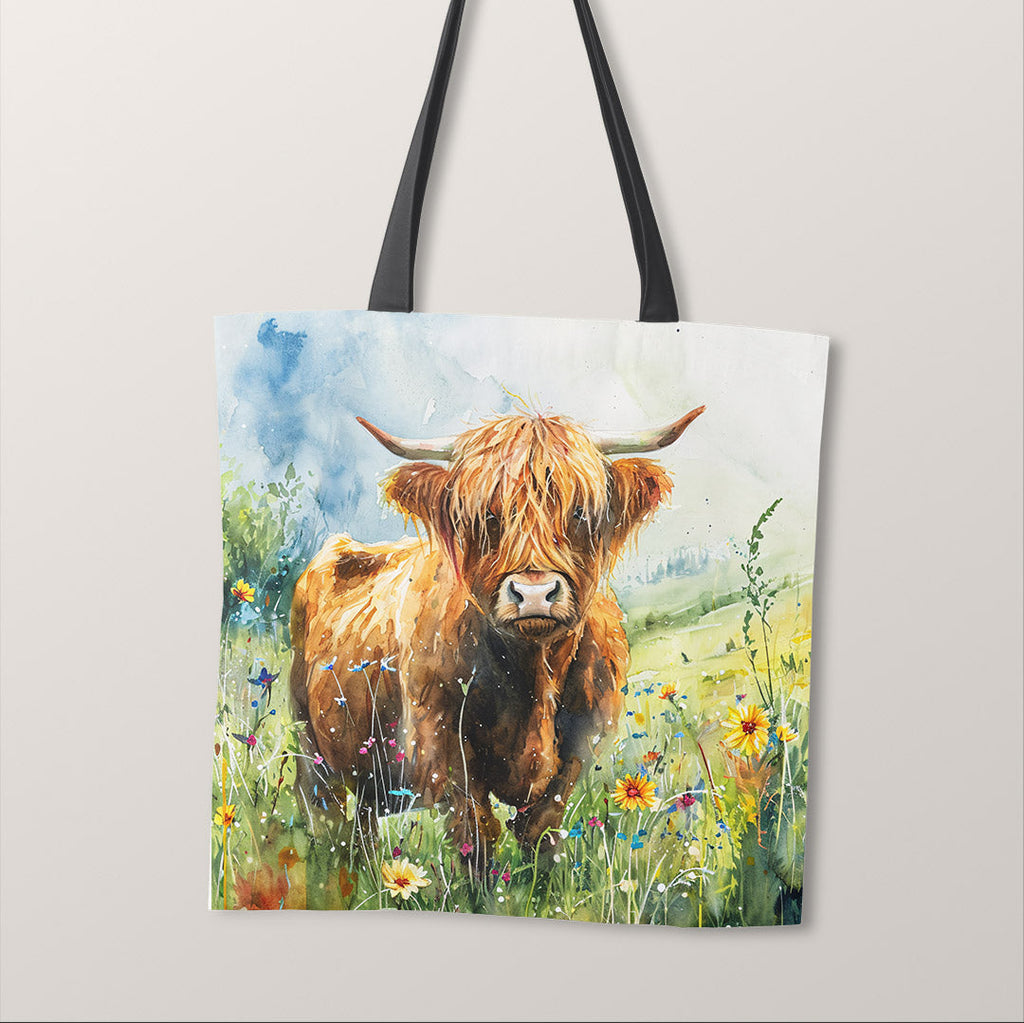 TOTE Panel Meadow Highland Cow TP-1044