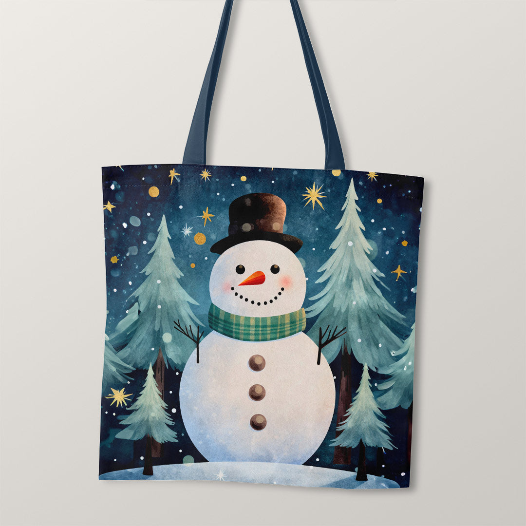 TOTE Night Sky Snowman TP-106 Fabric Bag Panel