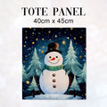 TOTE Night Sky Snowman TP-106 Fabric Bag Panel