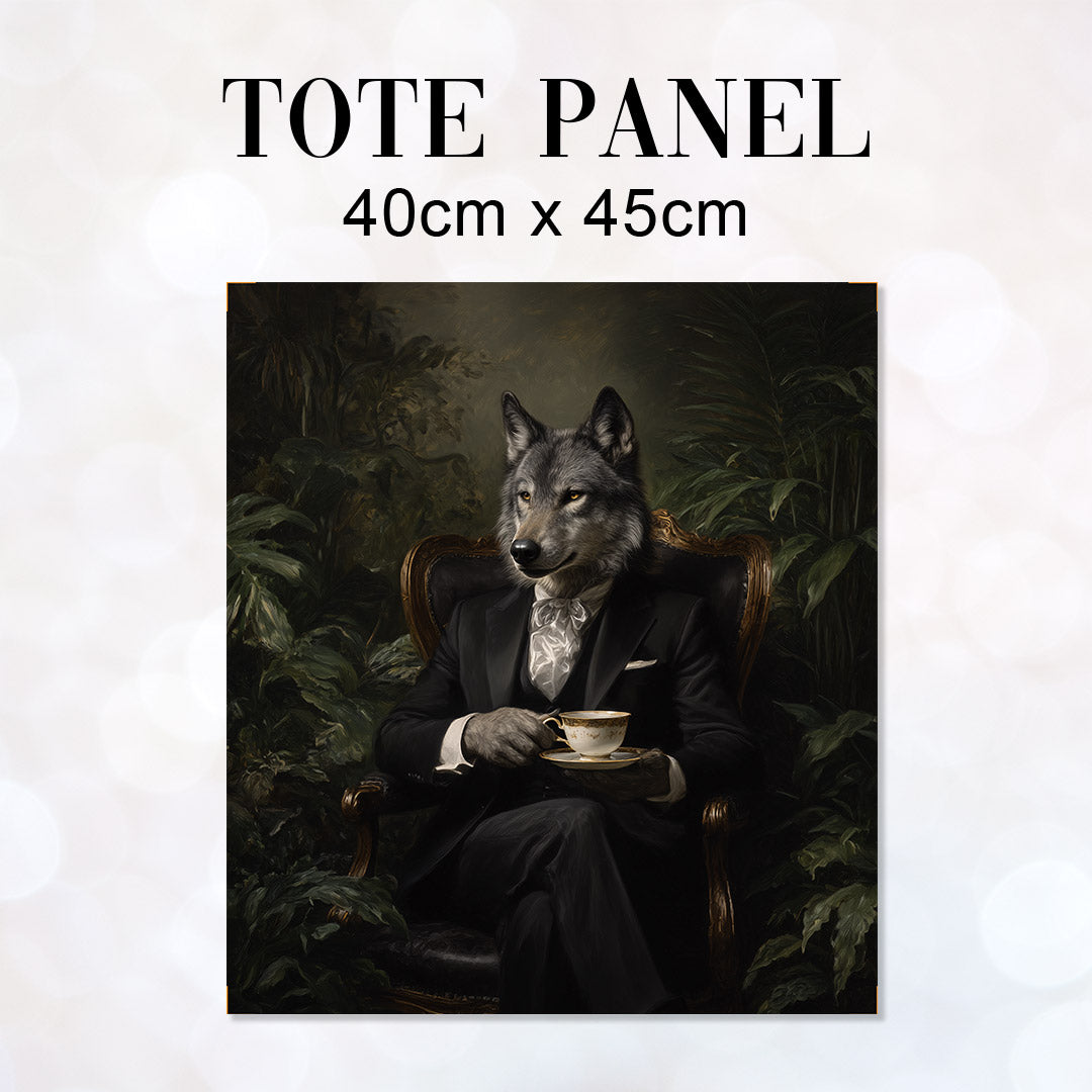 TOTE Panel Wolf Drinking Tea TP-1063
