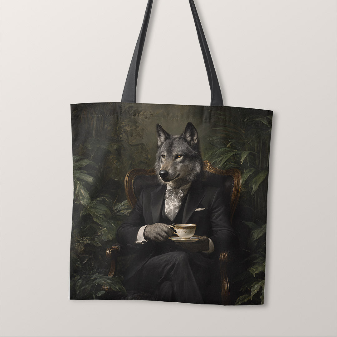 TOTE Panel Wolf Drinking Tea TP-1063