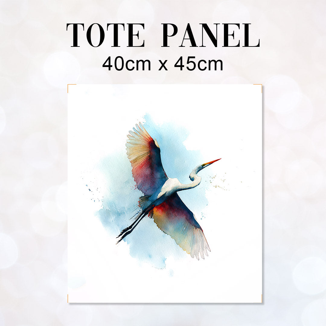 TOTE Panel Watercolour Stork TP-1071