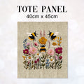 TOTE Panel Bees on Linen 1 TP-1162