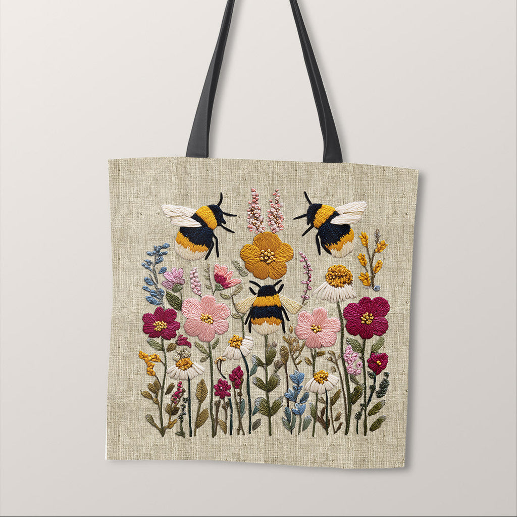 TOTE Panel Bees on Linen 1 TP-1162