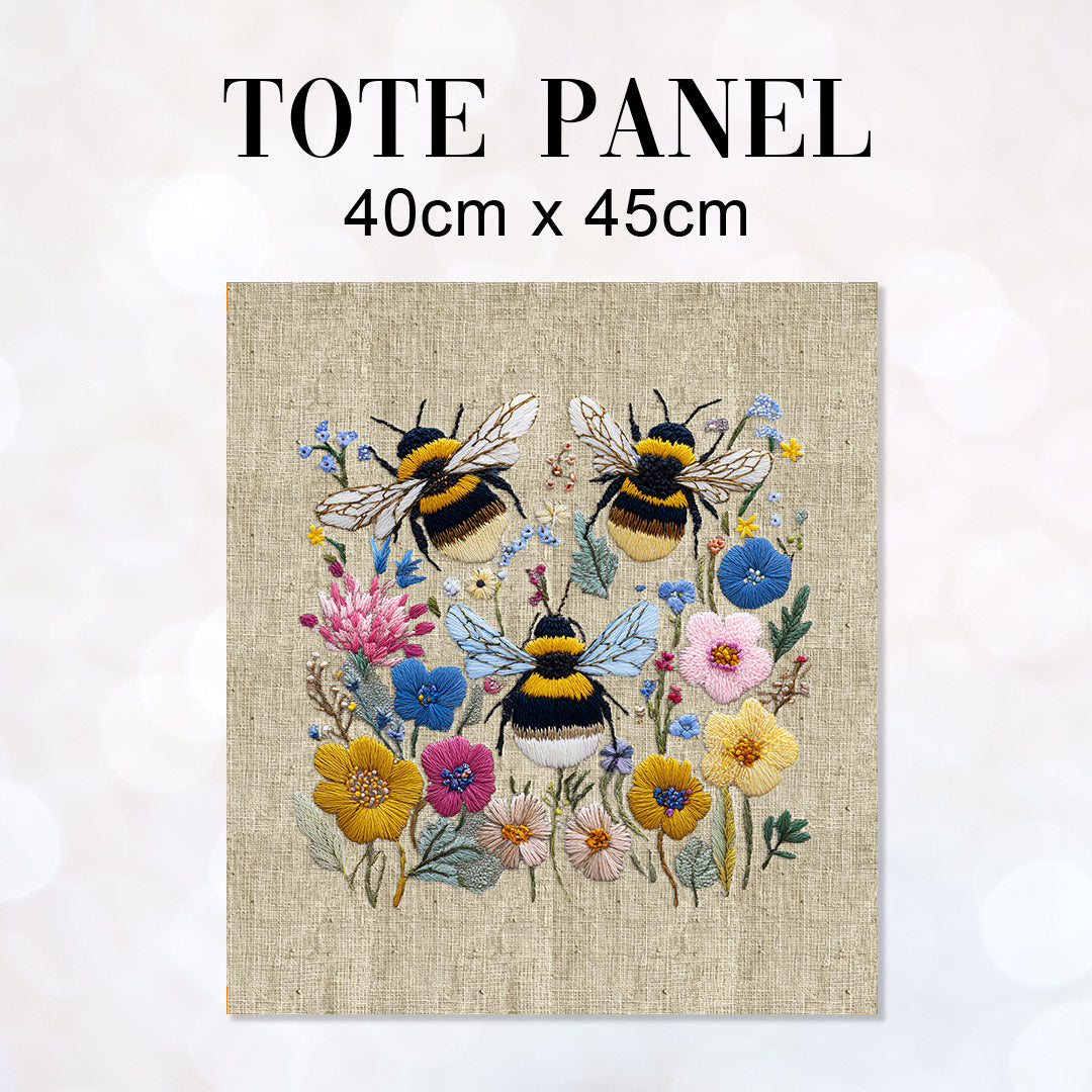 TOTE Panel Bees on Linen 2 TP-1164