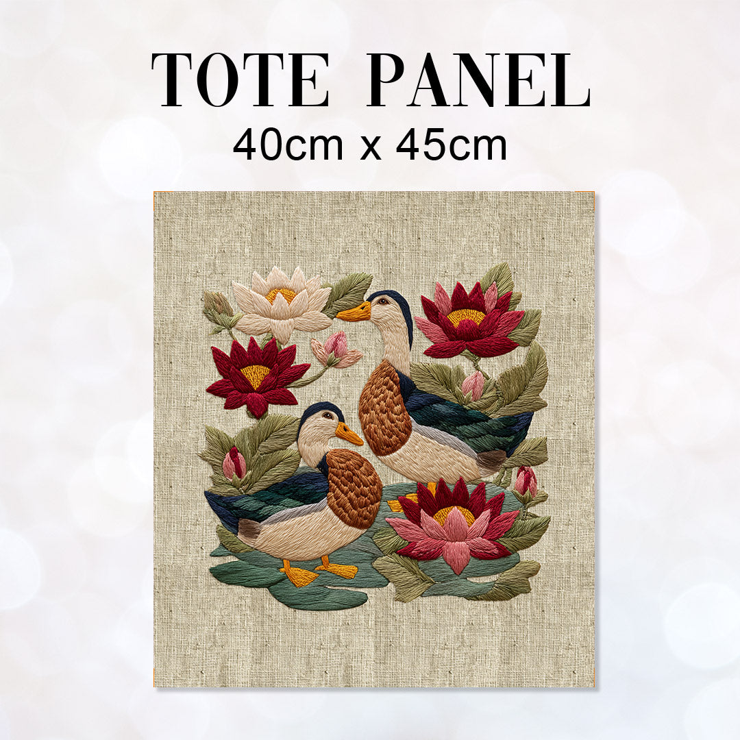 TOTE Panel Ducks on Linen 1 TP-1166