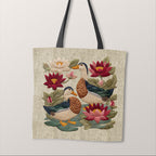 TOTE Panel Ducks on Linen 1 TP-1166