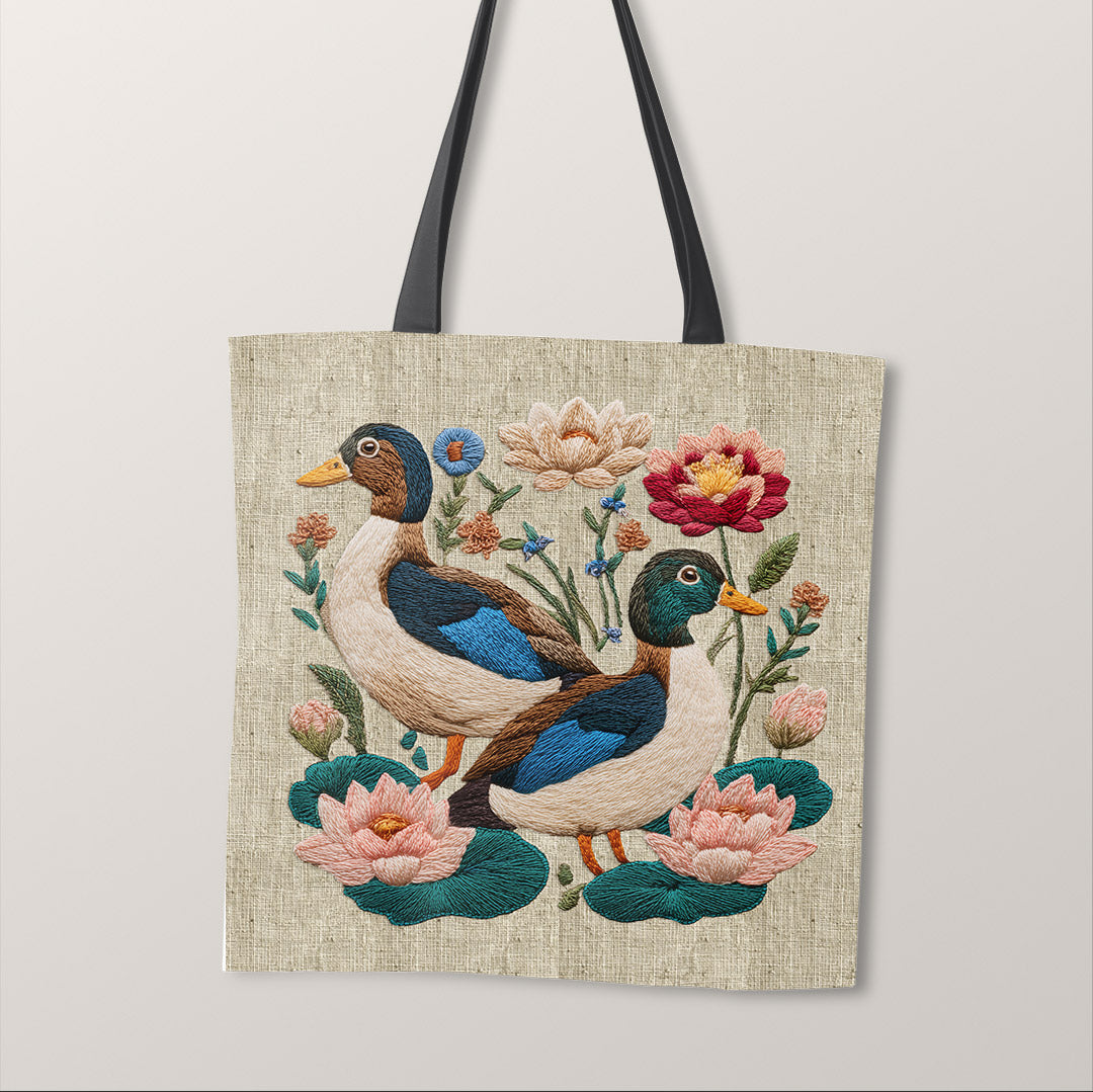 TOTE Panel Ducks on Linen 3 TP-1168