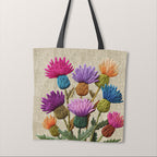 TOTE Panel Stitched Thistles TP-1177