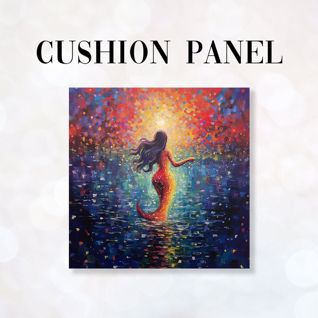 CUSHION Fabric Panel Rainbow Mermaid CP-11