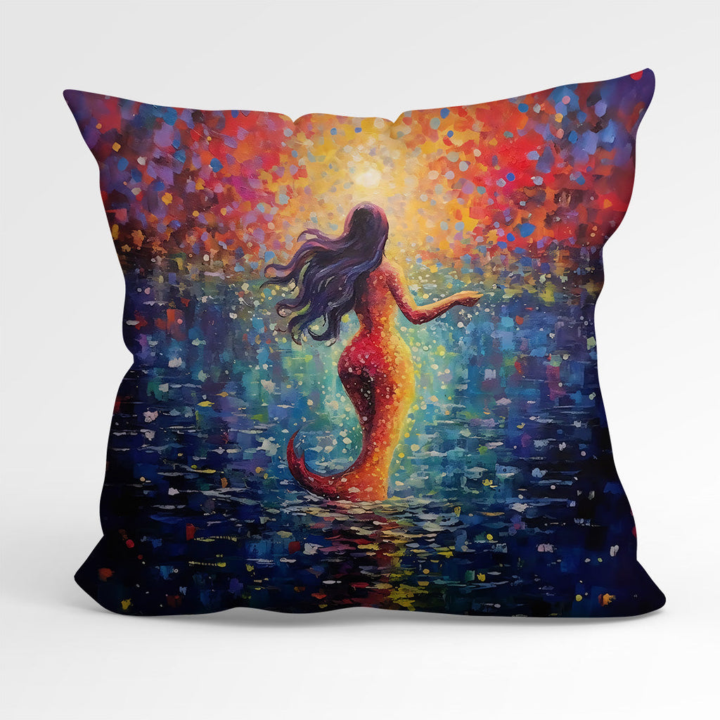 CUSHION Fabric Panel Rainbow Mermaid CP-11