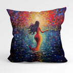 CUSHION Fabric Panel Rainbow Mermaid CP-11