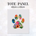 TOTE Panel Floral Paw Print 2 TP-1151