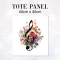 TOTE Panel Floral Music Note TP-1104