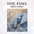TOTE Panel Blue and Gold Elephant TP-1110
