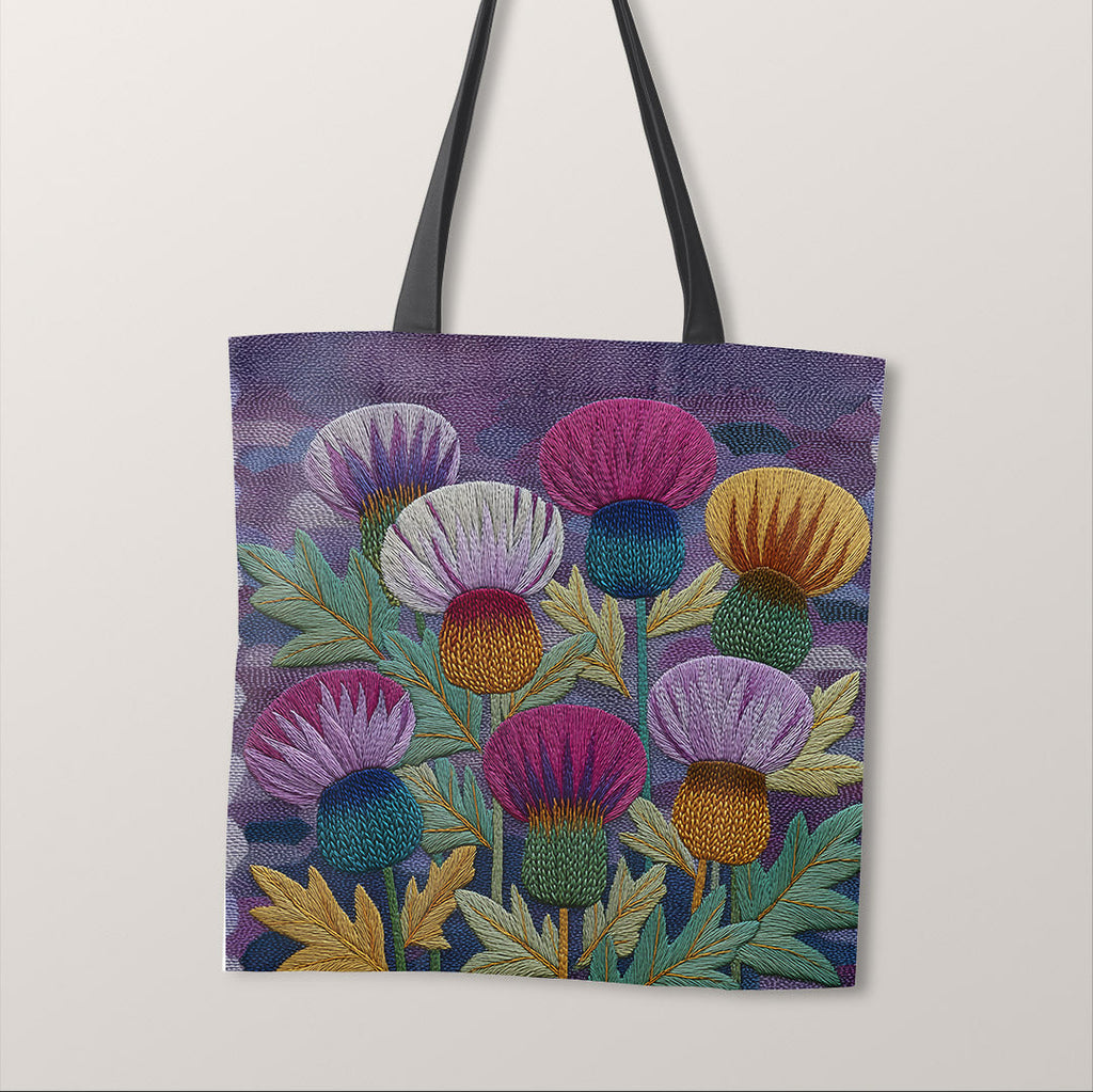 TOTE Panel Stitched Thistles TP-1128