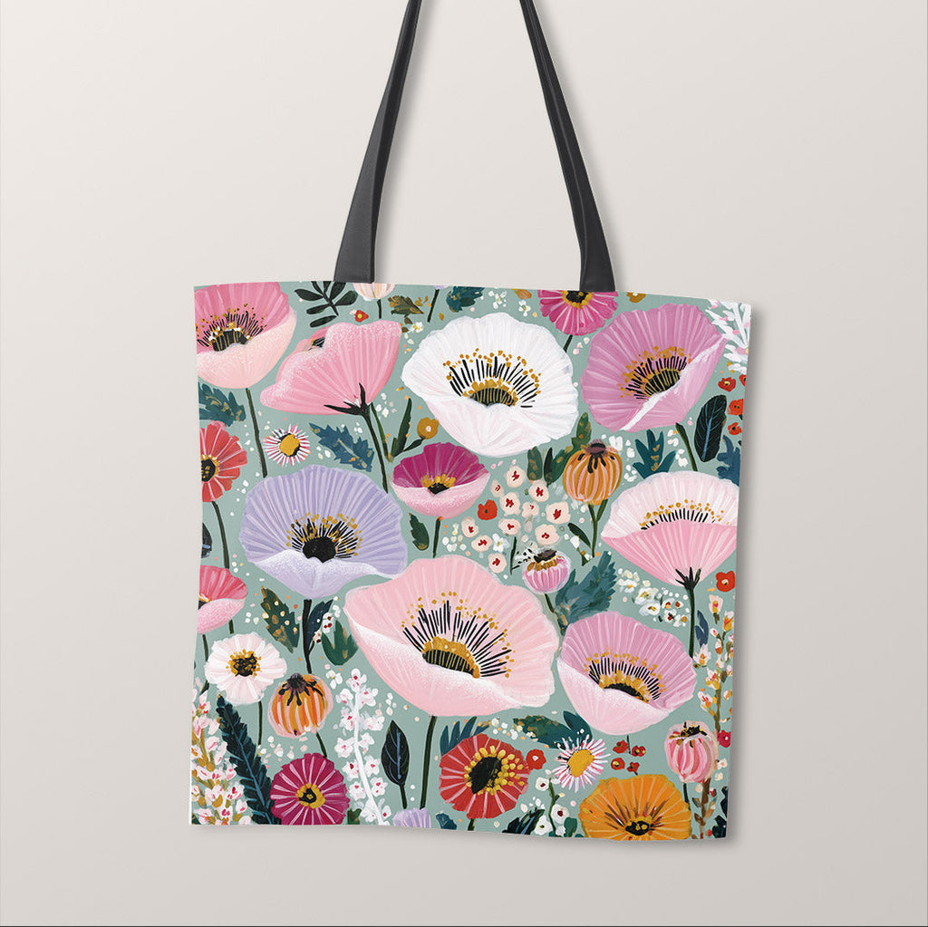 TOTE Panel Spring Floral Mint TP-1130