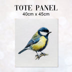 TOTE Panel Watercolour Great Tit TP-1142