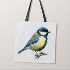 TOTE Panel Watercolour Great Tit TP-1142