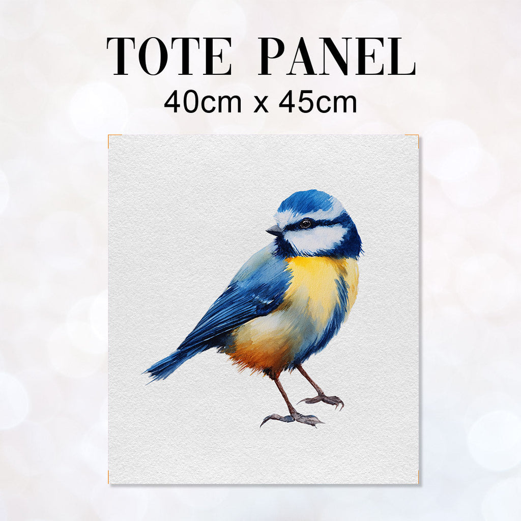 TOTE Panel Watercolour Blue Tit TP-1144