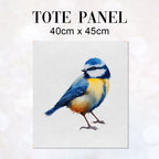 TOTE Panel Watercolour Blue Tit TP-1144