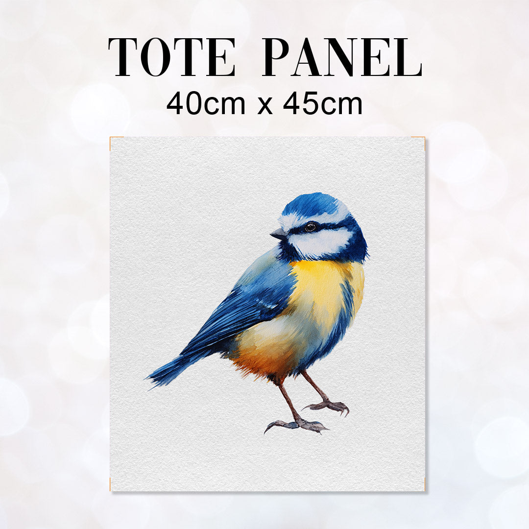 TOTE Panel Watercolour Blue Tit TP-1144