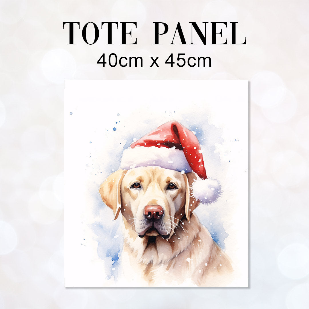 TOTE Christmas Labrador TP-117 Fabric Bag Panel