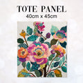 TOTE Fabric Bag Panel Quilted Flowers TP-1179